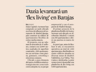 Dazia levantará un “Flex Living” en Barajas