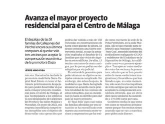 Avanza el mayor proyecto residencial para el Centro de Málaga